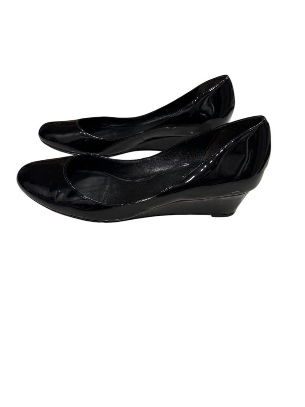 Cole Haan Wedge Heels Black Patent Leather Pumps Womens 9B - Picture 5 of 12